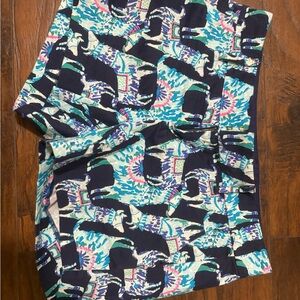 Men's Patterned Shorts - Blue and Black